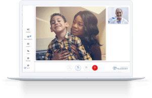 TeleDent virtual appointment on laptop